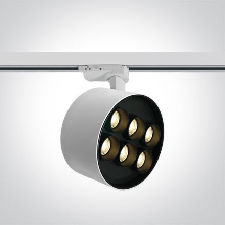One Light LED Spot Ράγας 36W 4000K Λευκό Αλουμίνιο 40° 230V Dark Light