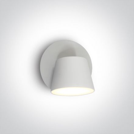 One Light Απλίκα Σποτ LED 6W 3000Κ Αλουμίνιο Λευκό 230V