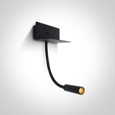 Εποίτιχο Σποτ LED 3W 3000Κ USB 36° Αλουμίνιο Μαύρο/Brass IP20 230V