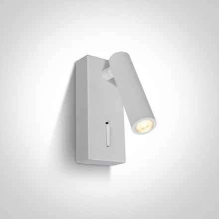 Επίτοιχο Σποτ LED 3W 3000Κ 36° Αλουμίνιο Λευκό IP20 100-240V