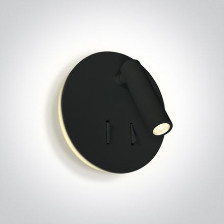 Εποίτιχο Σποτ LED 3W+5W Back Light 3000Κ 36° Αλουμίνιο Μαύρο IP20 230V
