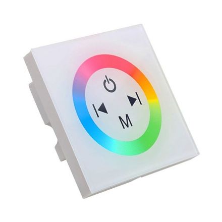 LED RGB Controller Λευκό Τοίχου Αφής 12v (144w) - 24v (288w) DC