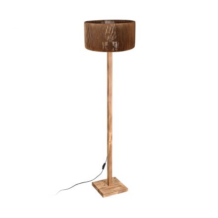 HOLZ 203-0252 Μοντέρνο Επιδαπέδιο Φωτιστικό Μονόφωτο 1 x E27 IP20 Μπέζ Ξύλο - Μ30 x Π30 x Y140cm