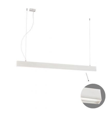 Κρεμαστό Γραμμικό Φωτιστικό LED 37W L1420 3000K Λευκό Microprismatic Ciba