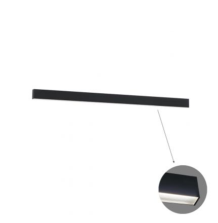 Γραμμικό Φωτιστικό Οροφής LED 51W L1980 3000K Μαύρο Microprismatic Ciba