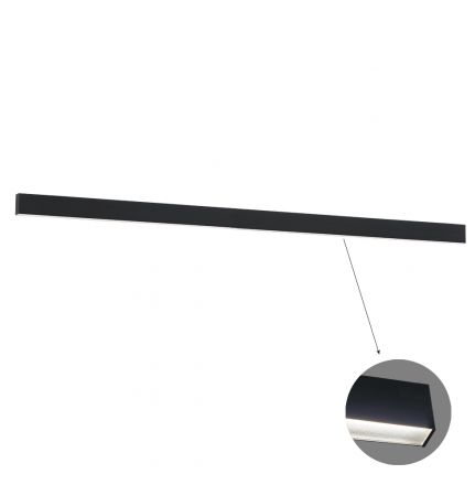 Γραμμικό Φωτιστικό Οροφής LED 80W L3100 3000K Μαύρο Microprismatic Ciba