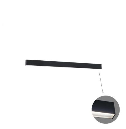 Γραμμικό Τοίχου L580 4000K Μαύρο Microprismatic Ciba