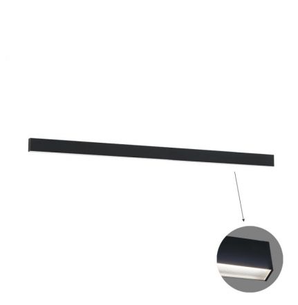 Γραμμικό Τοίχου L2820 4000K Μαύρο Microprismatic Push Dim. Ciba 73W