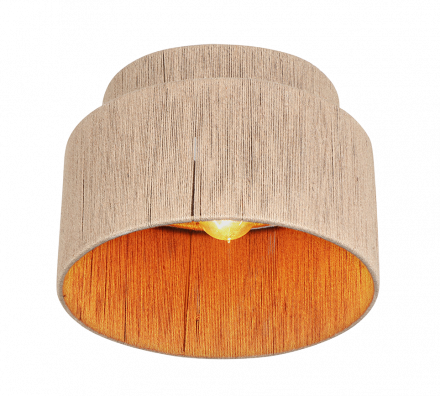 Trio Lighting Πλαφονιέρα 1xE27 SMILLA Jute
