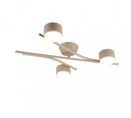 Trio Lighting Πλαφονιέρα 3xGX53 CODA Μπεζ