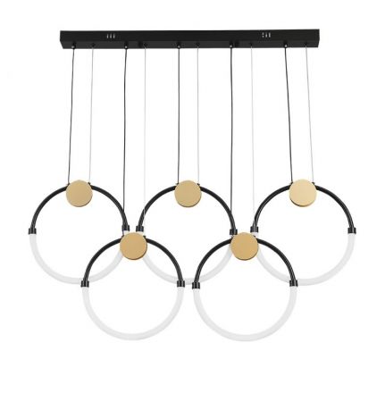 Πεντάφωτο Φωτιστικό Ράγα LED 45W 3000K Briana Μαύρο/Χρυσό
