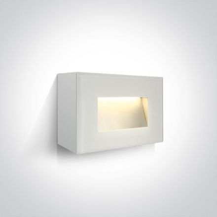 Επίτοιχη Απλίκα LED 4W 3000K Γυαλί/Μέταλλο IP65 Λευκό Dark Light