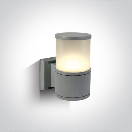 Απλίκα LED E27 Die Cast Γκρι IP54 100-240V