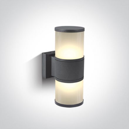 Απλίκα LED Up-Down 2xE27 Die Cast Ανθρακί IP54 100-240V