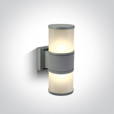 Απλίκα LED Up-Down 2xE27 Die Cast Γκρι IP54 100-240V