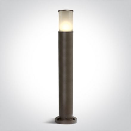 Κολωνάκι LED E27 Die Cast Καφέ Σκουριά IP54 100-240V 75cm