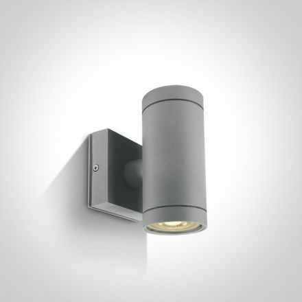 Επίτοιχη Απλίκα LED Up-Down GU10 MR16 Die Cast IP54 100-240V Γκρι 67130