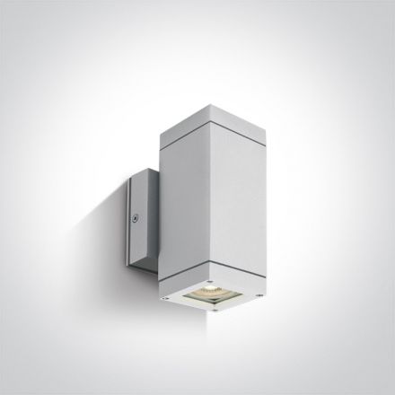 One Light Επίτοιχη Απλίκα LED Up-Down GU10 MR16 Cube Die Cast IP54 100-240V Λευκό