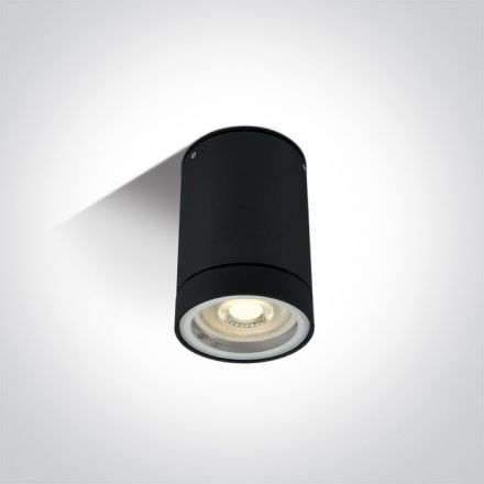 One Light Spot Οροφής LED GU10 MR16 Die Cast IP54 100-240V Μαύρο