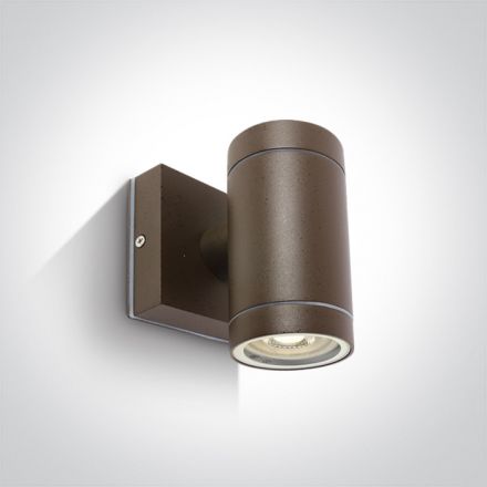 Επίτοιχη Απλίκα LED GU10 MR16 Die Cast IP54 100-240V Καφέ Σκουριά 67130E
