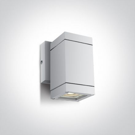 One Light Επίτοιχη Απλίκα LED GU10 MR16 Cube Die Cast IP54 100-240V Λευκό 67130F