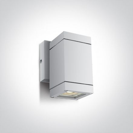 Επίτοιχη Απλίκα LED GU10 MR16 Cube Die Cast IP54 100-240V Λευκό 67130F
