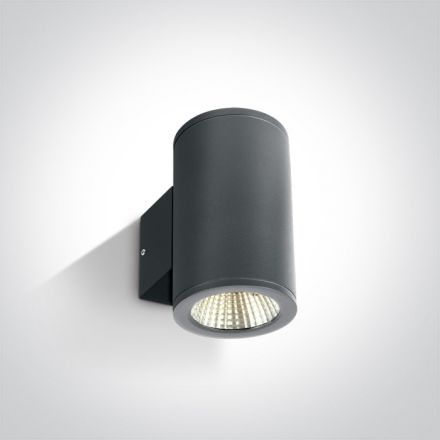 Επίτοιχη Απλίκα COB LED 2x6W 3000K 35° Die Cast IP54 Ανθρακί