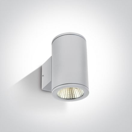 Επίτοιχη Απλίκα COB LED 2x6W 3000K 35° Die Cast IP54 Λευκό