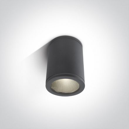 One Light Στρογγυλό Spot Οροφής LED 6W 3000K Die Cast 100-240V Ανθρακί IP54