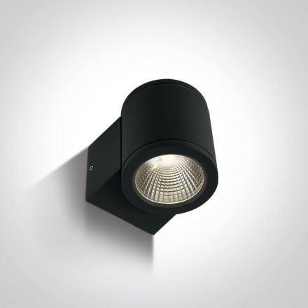 Επίτοιχη Απλίκα COB LED 6W 3000K 35° Die Cast IP54 Μαύρο