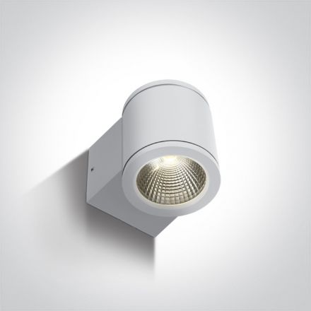 Επίτοιχη Απλίκα COB LED 6W 3000K 35° Die Cast IP54 Λευκό