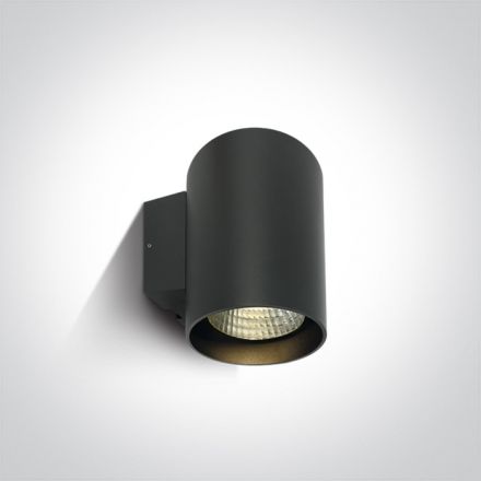 One Light Επίτοιχη Απλίκα COB LED 20W 3000K 35° Die Cast IP65 Ανθρακί