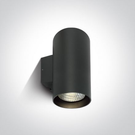 Επίτοιχη Απλίκα COB LED 2x20W 4000K 35° Die Cast IP65 Ανθρακί