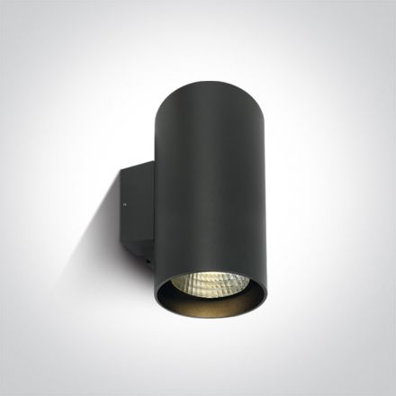 Επίτοιχη Απλίκα COB LED 2x20W 3000K 35° Die Cast IP65 Ανθρακί