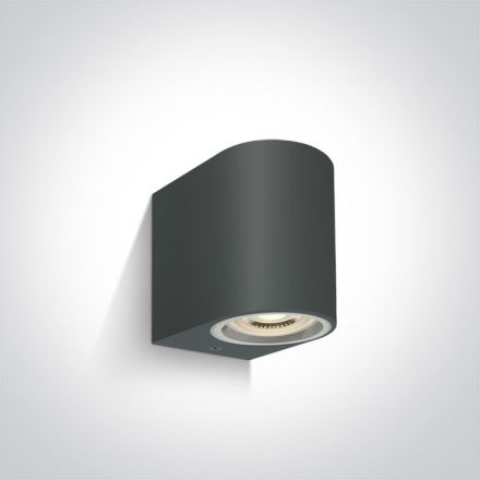 Επίτοιχη Απλίκα LED GU10 MR16 ABS/PC IP65 100-240V Ανθρακί