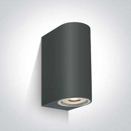 Επίτοιχη Απλίκα Up-Down LED GU10 MR16 ABS/PC IP65 100-240V Ανθρακί