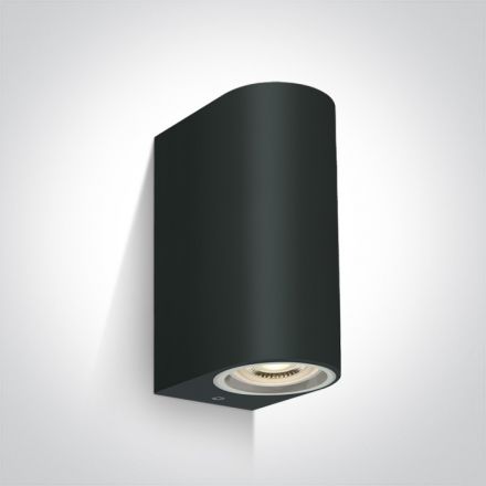 Επίτοιχη Απλίκα Up-Down LED GU10 MR16 ABS/PC IP65 100-240V Μαύρο