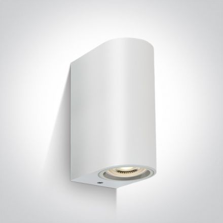 Επίτοιχη Απλίκα Up-Down LED GU10 MR16 ABS/PC IP65 100-240V Λευκό