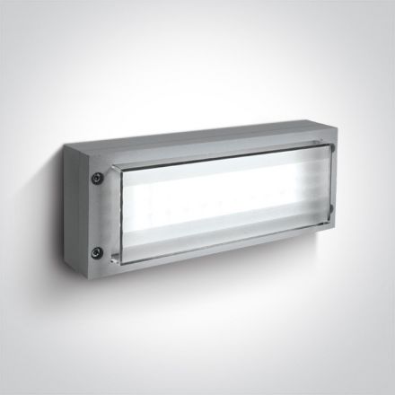 Επίτοιχη Απλίκα LED 3W 6000Κ Die Cast IP54 230V Γκρι