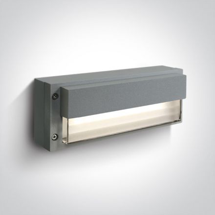 Επίτοιχη Απλίκα LED 3W 3000Κ Die Cast IP54 230V Γκρι 67176