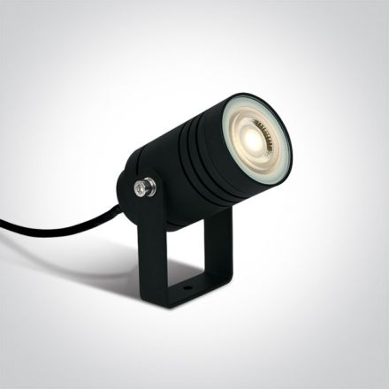 One Light Σποτ Κήπου LED GU10 MR16 Αλουμίνιο Μαύρο IP65 100-240V