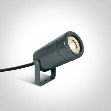 Σποτ Κήπου LED GU10 MR16 ABS+PC Ανθρακί IP65 100-240V