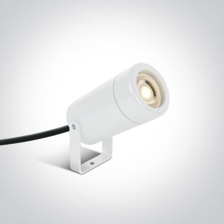 One Light Σποτ Κήπου LED GU10 MR16 ABS+PC Λευκό IP65 100-240V