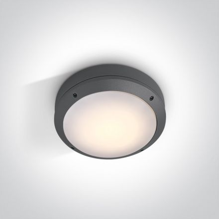 Επίτοιχη Απλίκα Plafo LED E27 Die Cast Ανθρακί IP54
