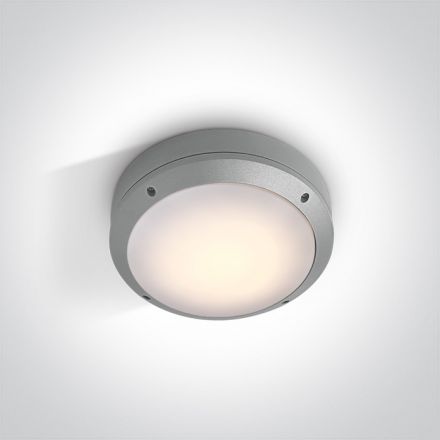 Επίτοιχη Απλίκα Plafo LED E27 Die Cast Γκρι IP54