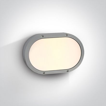 Επίτοιχη Απλίκα Plafo LED 2xE27 Die Cast Γκρι IP54