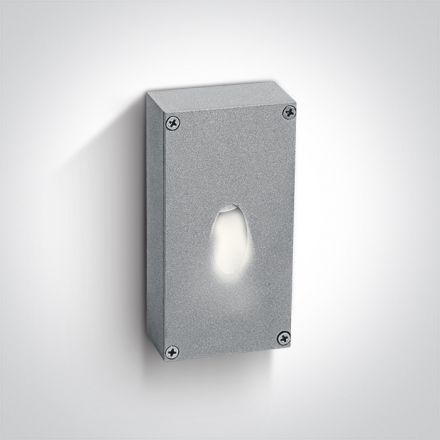Επίτοιχη Απλίκα Brick LED 3W 6000Κ Die Cast IP54 100-240V Γκρι Dark Light