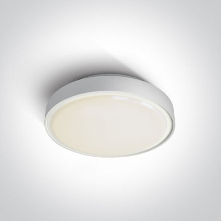 Στρογγυλή Πλαφονιέρα LED SMD 24W 3000Κ 230V ABS/PC Λευκό IP65