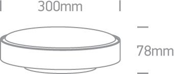 Πλαφονιέρα Ασφαλείας 3Hrs LED 15W 3000K Πλαστικό 230V IP65 Γκρι