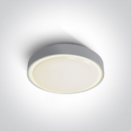 Πλαφονιέρα Ασφαλείας 3Hrs LED 15W 3000K Πλαστικό 230V IP65 Γκρι